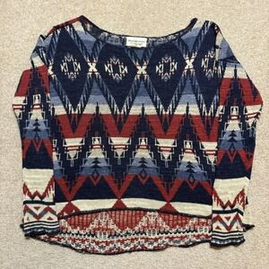Denim & Supply Ralph Lauren Sweater Small Southwestern Aztec Knit Boat Neck